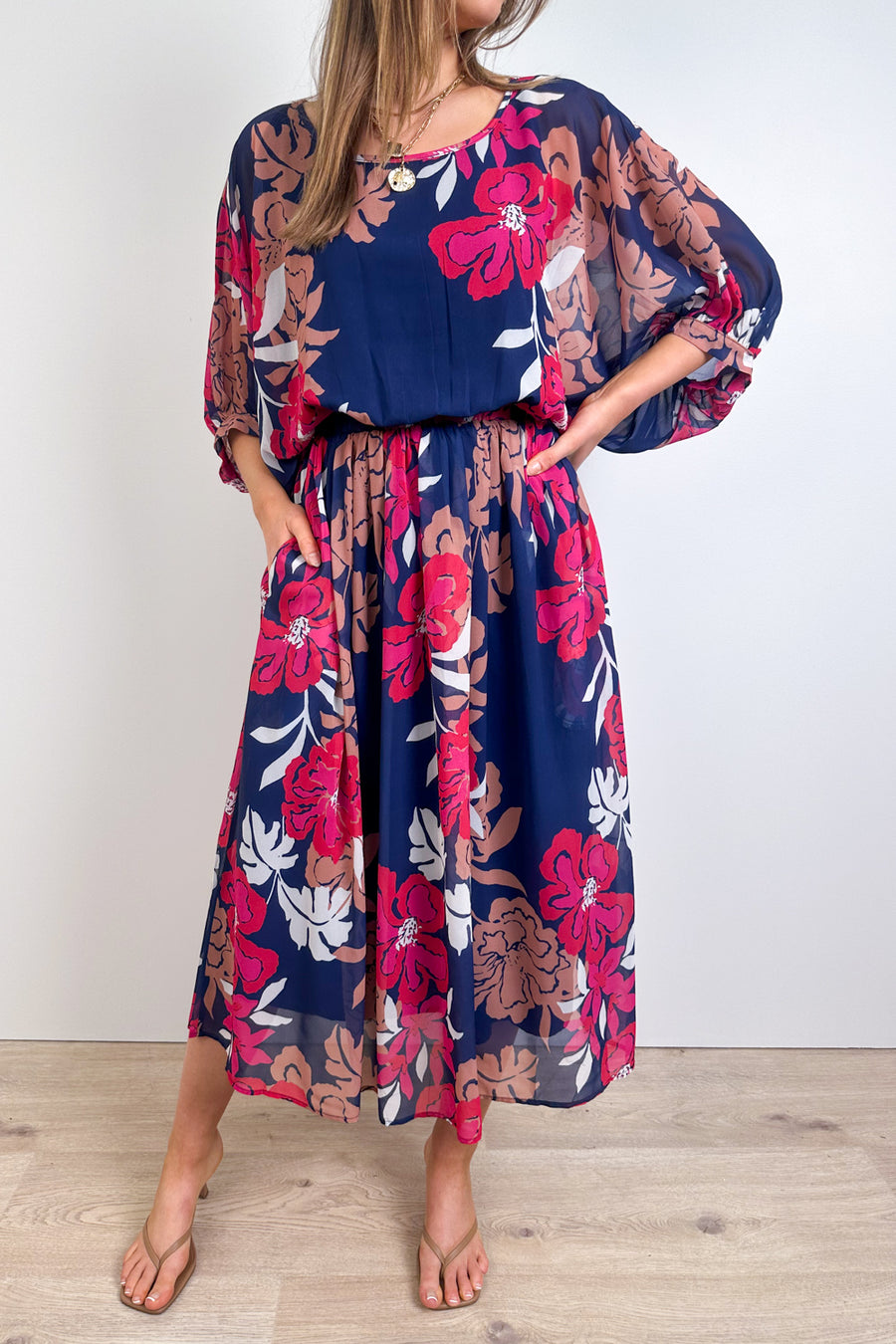 Navy Floral