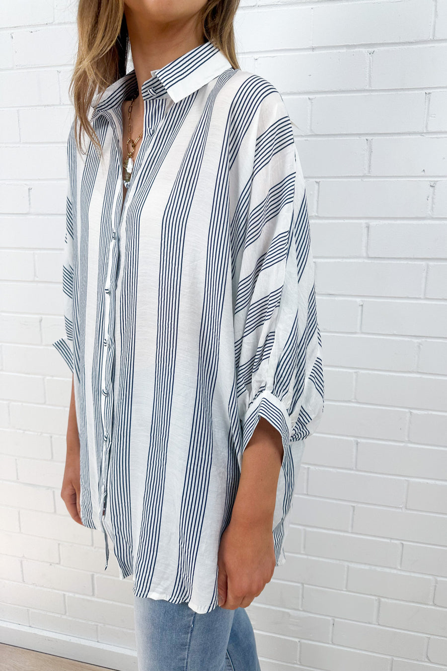 Blue White Stripe