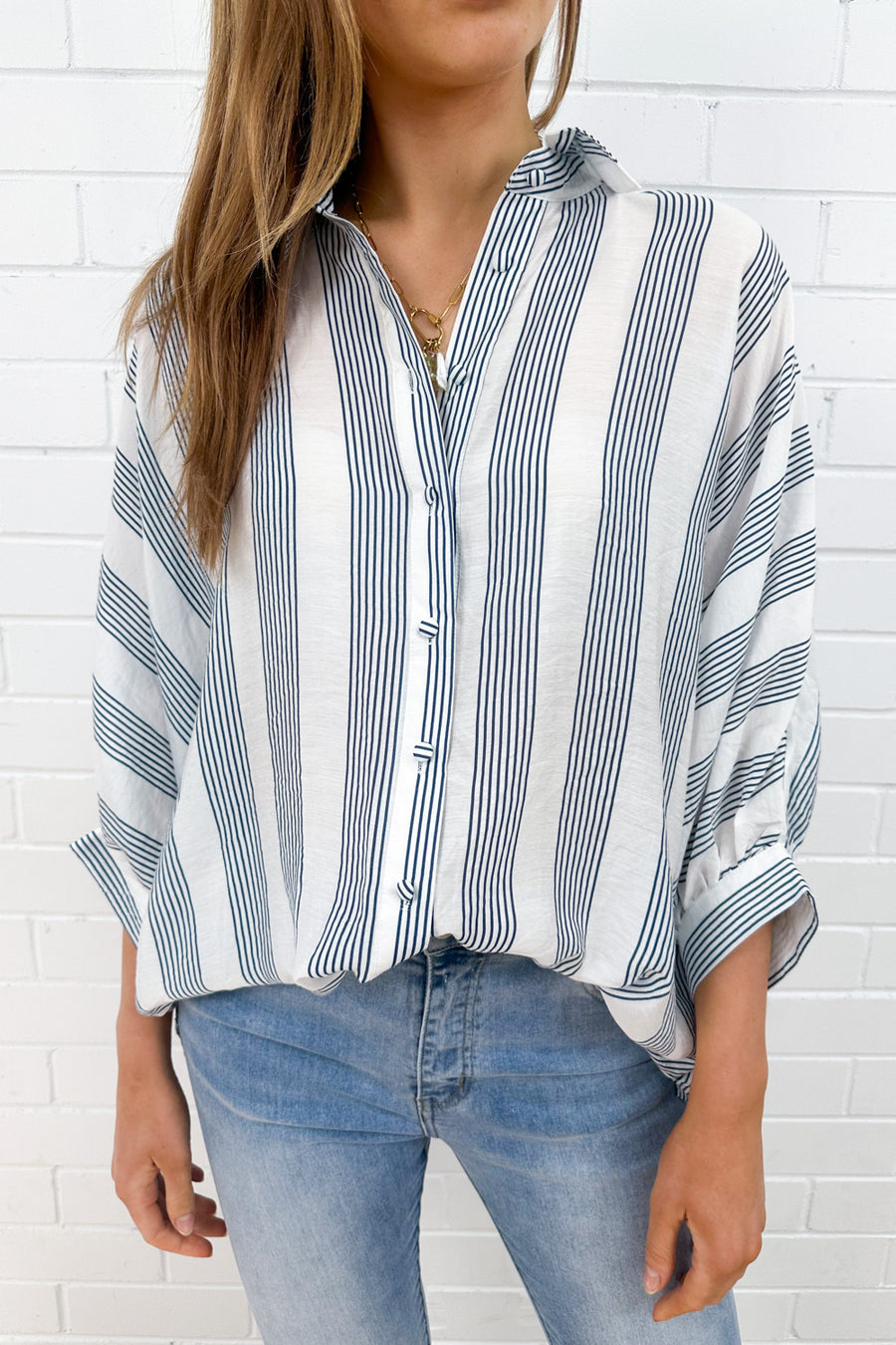 Blue White Stripe