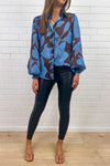 Kodi Blouse - Blue Floral