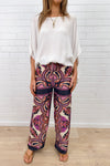Navy Pink Paisley