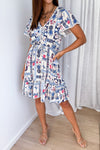 Blue Multi Print