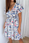 Blue Multi Print