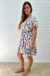 Blue Multi Print