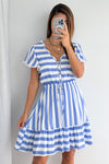 Blue White Stripe