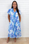 Blue Watercolour Floral