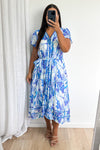 Blue Watercolour Floral
