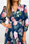 Loreli Dress - Navy Floral