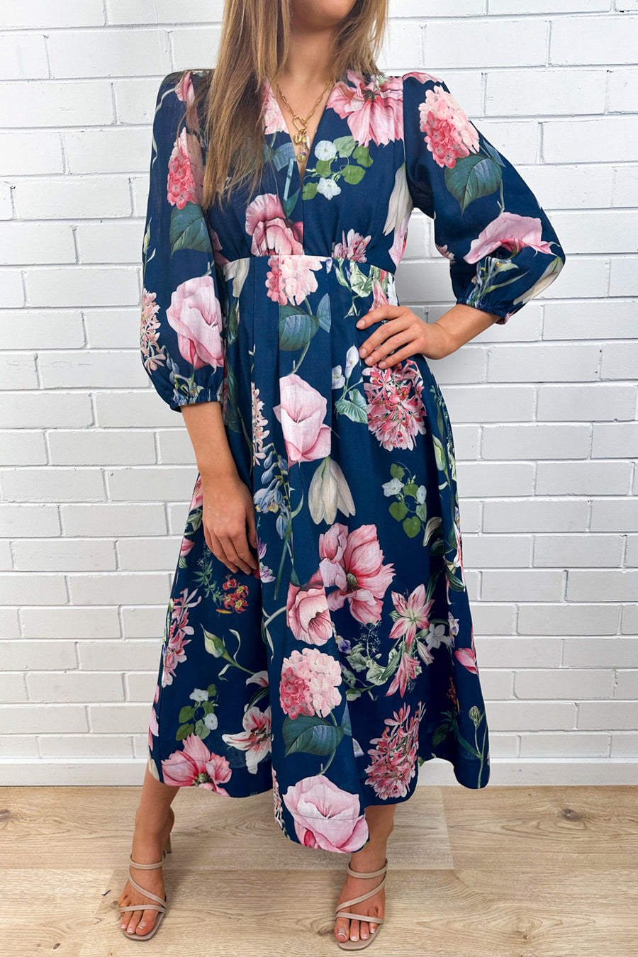 Loreli Dress - Navy Floral
