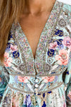 Lotus Dress - Aqua Print