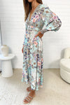 Lotus Dress - Aqua Print