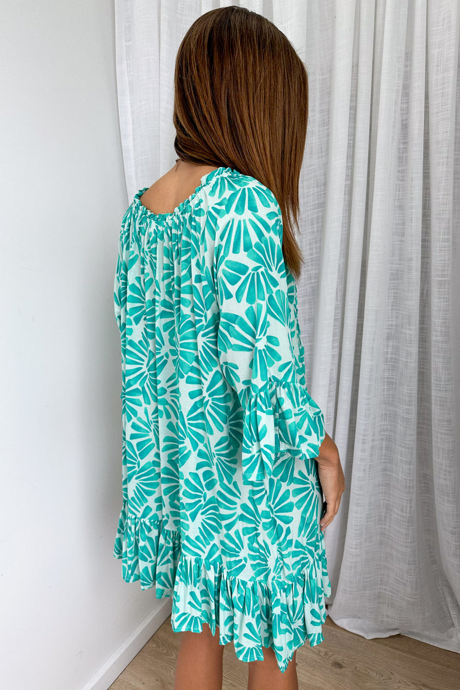 Green White Print