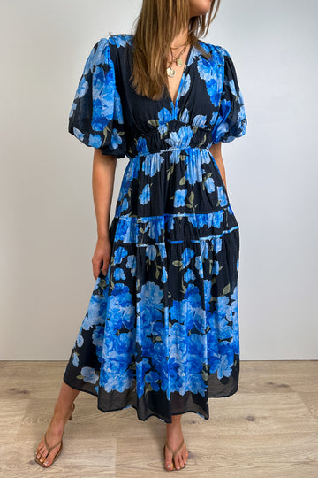 Black Blue Floral: eve