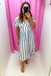 Blue White Stripe