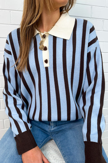 Blue Brown Stripe: eve