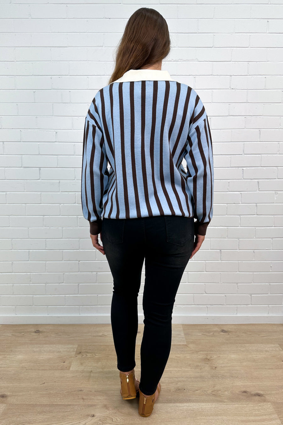 Blue Brown Stripe
