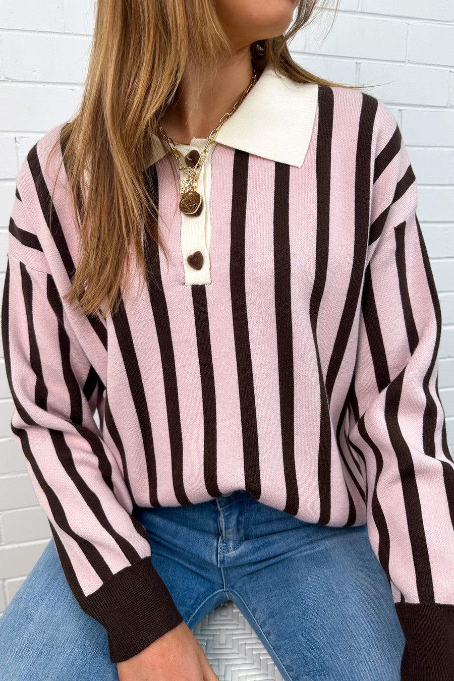 Pink Brown Stripe