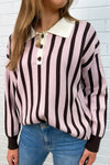 Pink Brown Stripe
