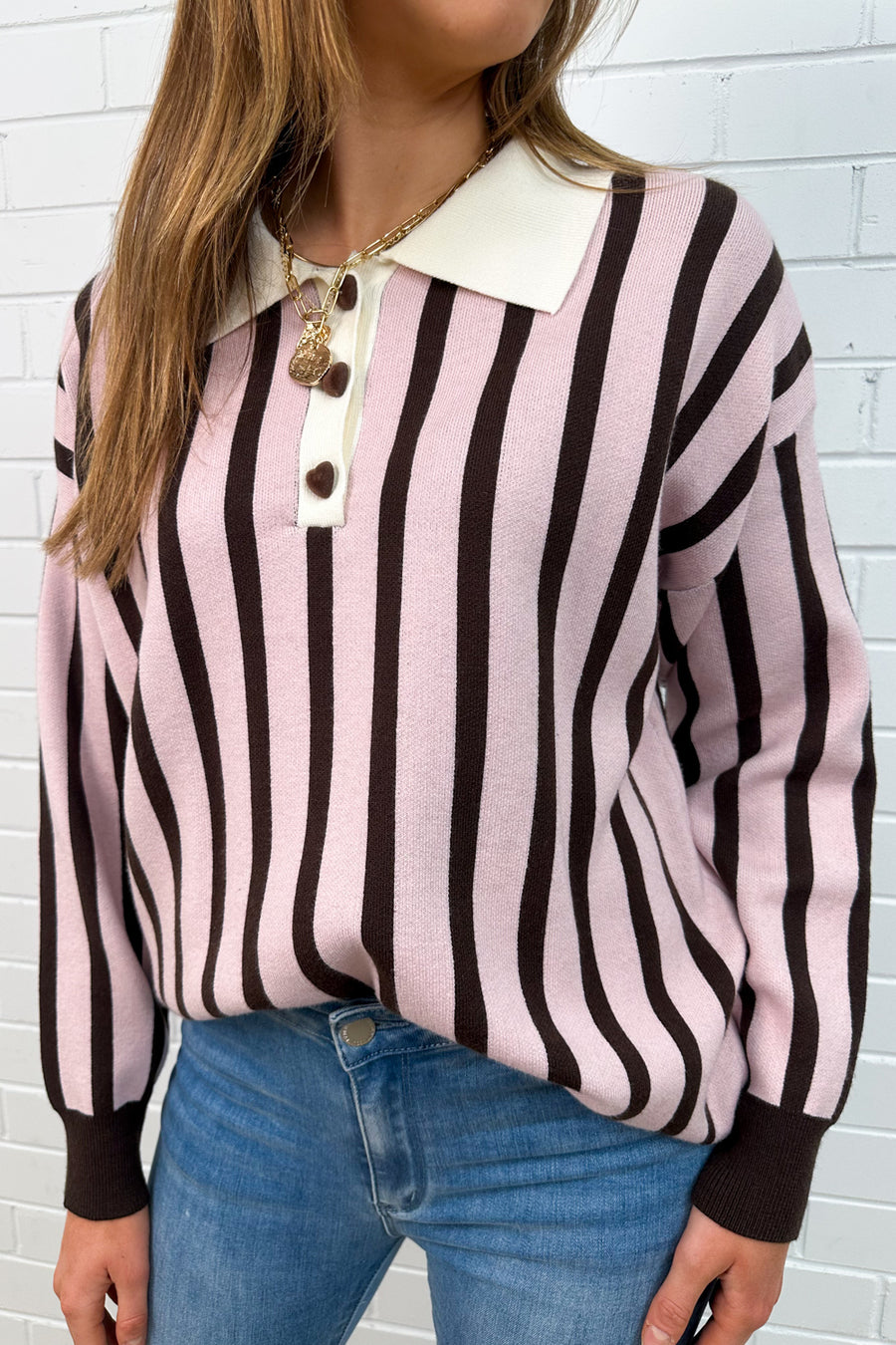 Pink Brown Stripe