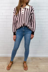 Pink Brown Stripe
