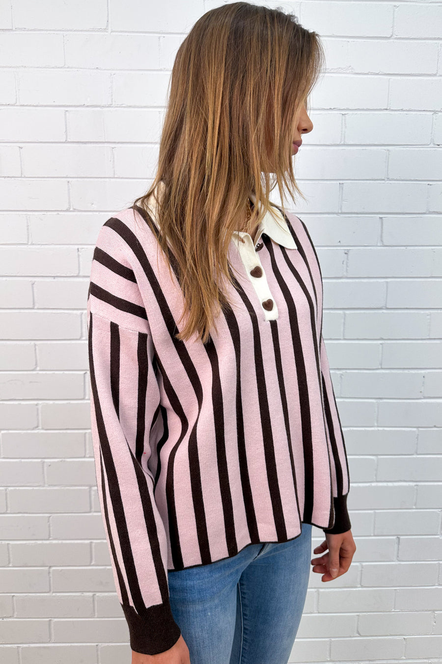 Pink Brown Stripe