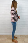 Pink Brown Stripe
