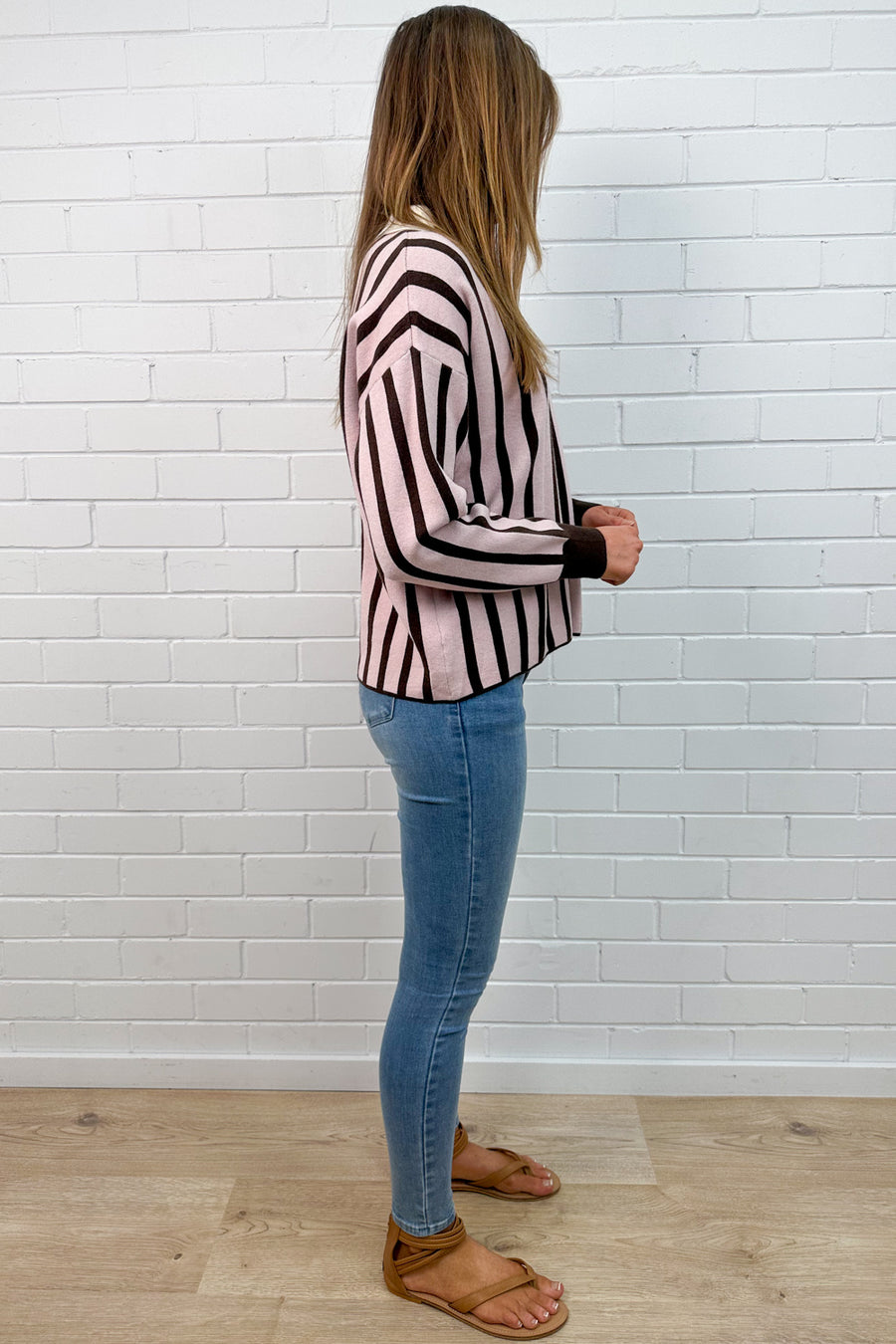 Pink Brown Stripe