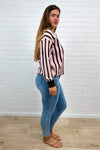 Pink Brown Stripe