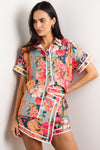 Fuchsia Teal Floral