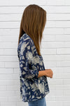 Navy Cream Floral