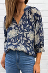 Navy Cream Floral