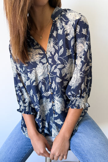 Navy Cream Floral: kym