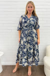 Navy Cream Floral