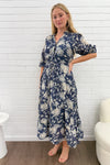 Navy Cream Floral