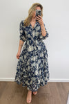 Navy Cream Floral