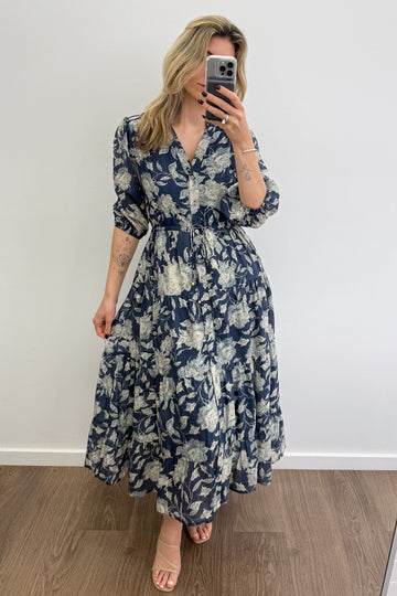 Navy Cream Floral: izzy