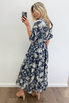 Navy Cream Floral