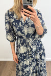Navy Cream Floral