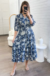Navy Cream Floral