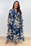 Blue Cream Floral