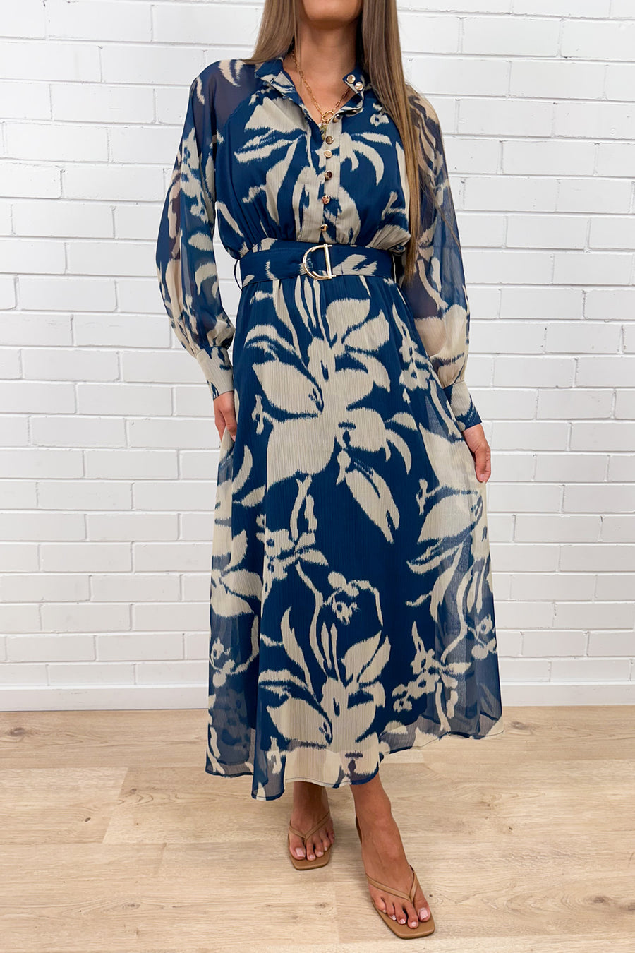 Blue Cream Floral