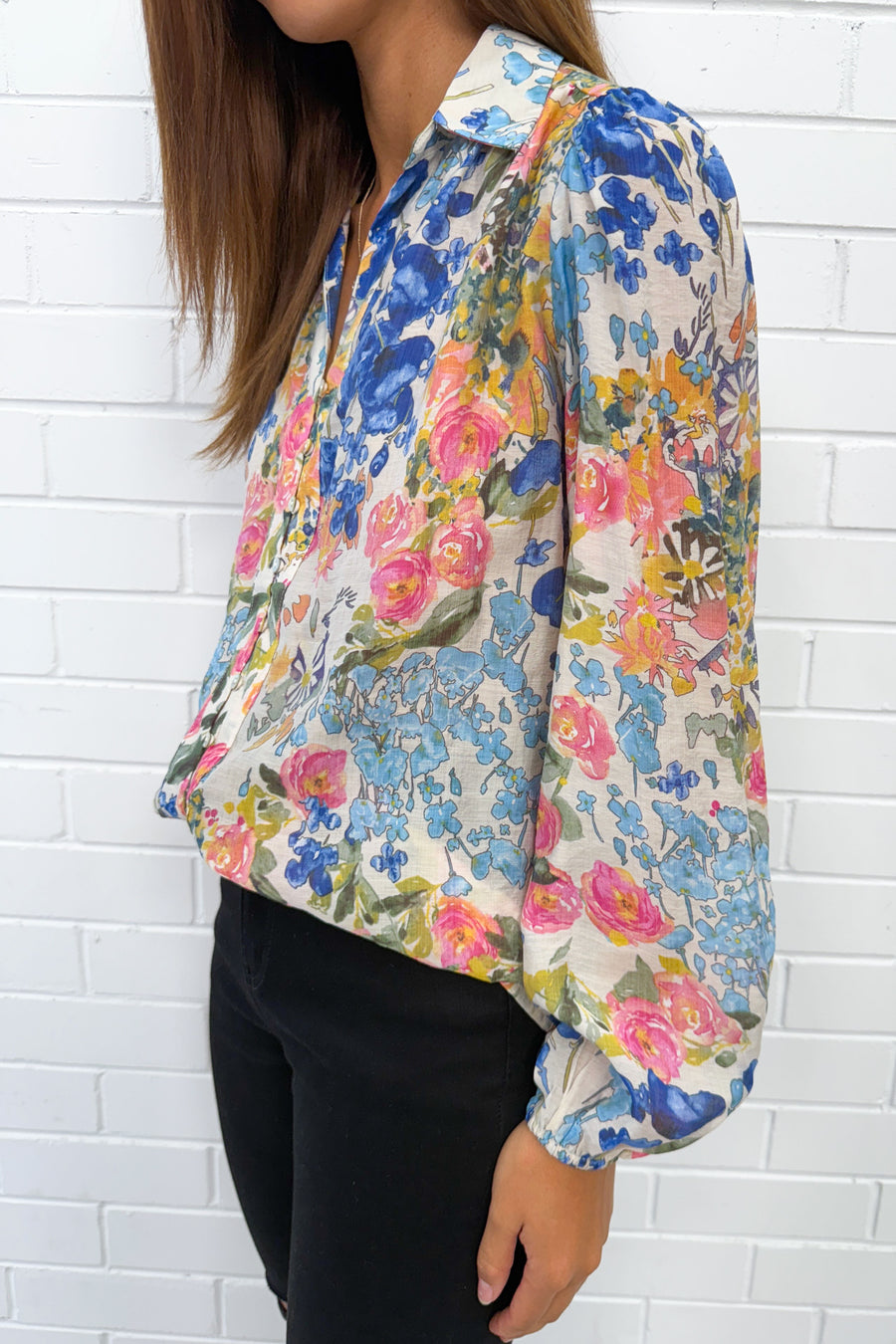 Blue Pink Floral