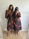 Melani Maxi Dress - Noir Floral Sketch