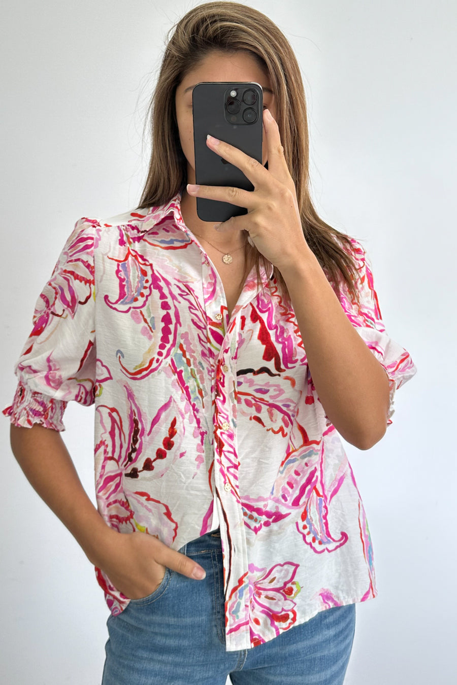 Pink Paisley Floral
