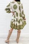 Cream Khaki Print