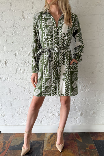 Khaki White Print: izzy
