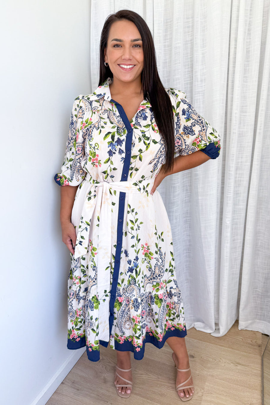 Navy Paisley Floral
