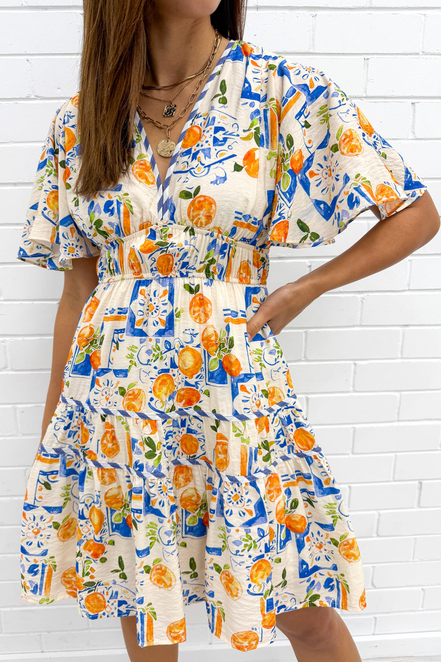 Orange Blue Print
