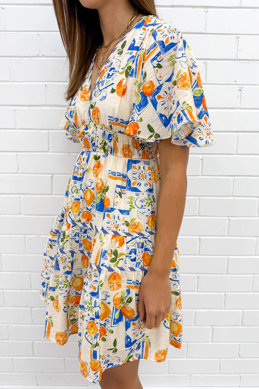 Orange Blue Print