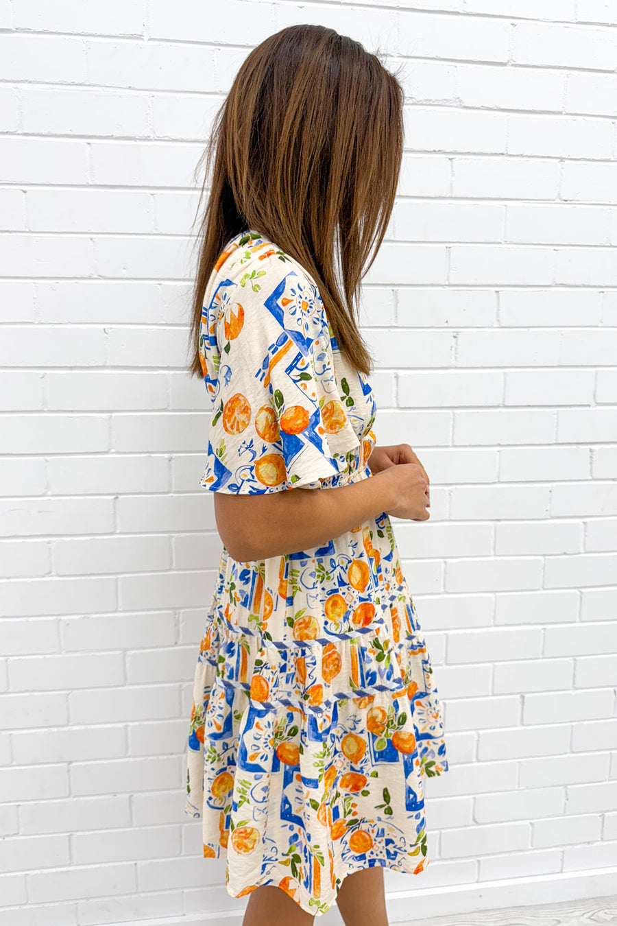 Orange Blue Print